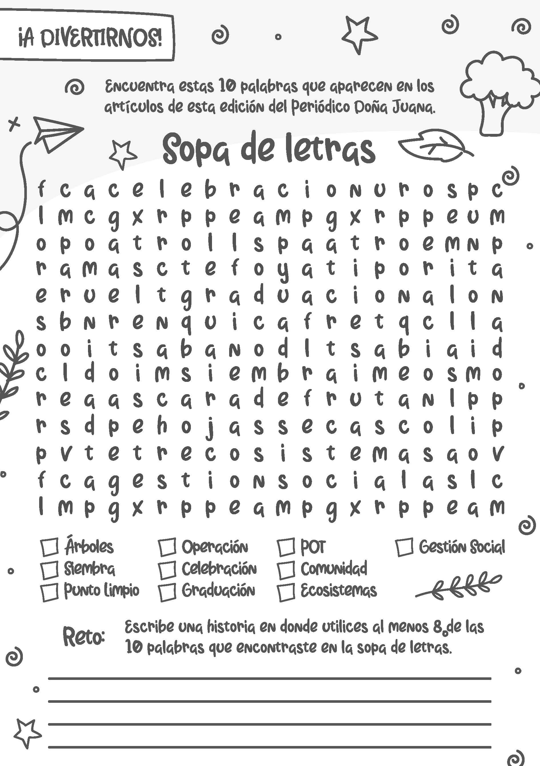 Imagen Juego Sopa de Letras PDF