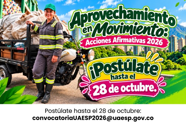 Apertura de la convocatoria de Acciones Afirmativas 2026 para fortalecer a las organizaciones de recicladores de oficio inscritas en el RUOR