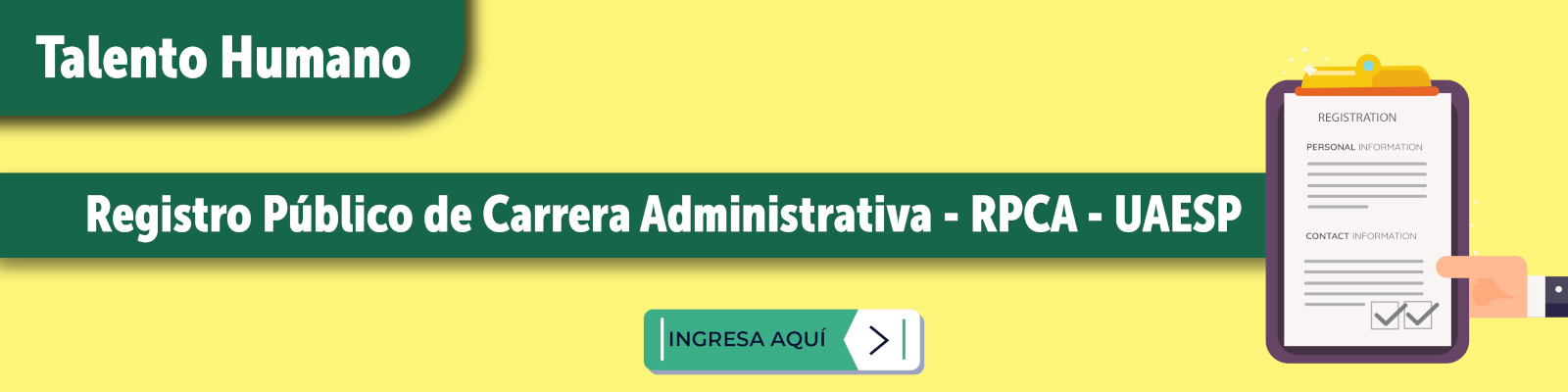 Registro Público de Carrera Administrativa - RPCA - UAESP