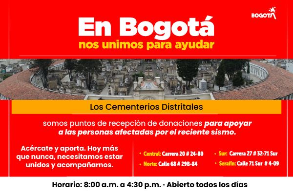 Bogotá se suma a la atención de las comunidades afectadas