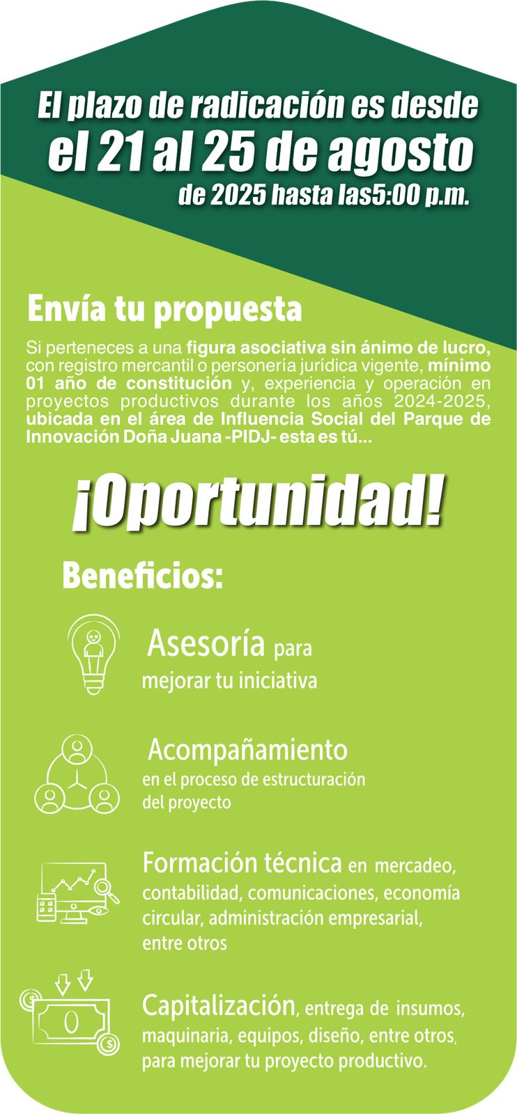 Listado Beneficios para los proyectos