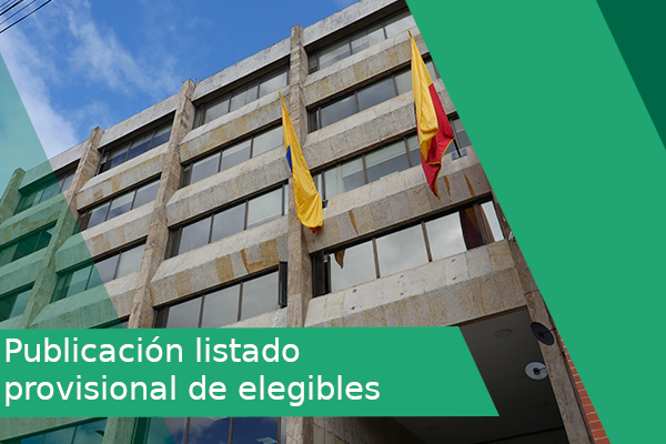 Publicación listado provisional de elegibles