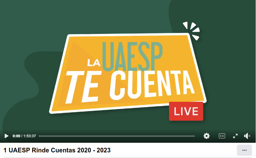 UAESP Rinde Cuentas 2020 - 2023