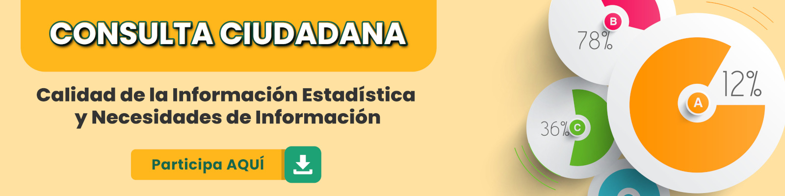 Banner Consulta Ciudadana Calidad de la Información Estadística y Necesidades de Información
