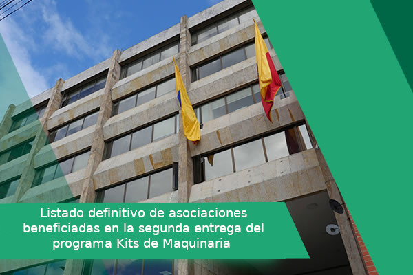 Listado definitivo de asociaciones beneficiadas en la segunda entrega del programa Kits de Maquinaria