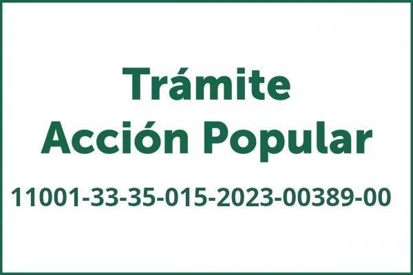Imagen Tramite ACCION POPULAR N° 11001-33-35-015-2023-00389-00