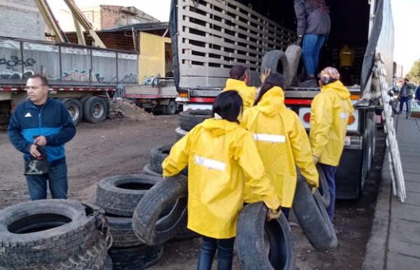 Más de cuatro mil llantas abandonadas se recolectaron en “Llantatón distrital”