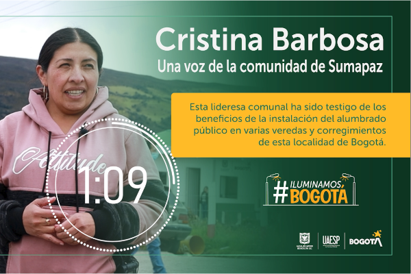 Portada  Alumbrado público en la ruralidad: Cristina Barbosa, voz de la comunidad de Sumapaz