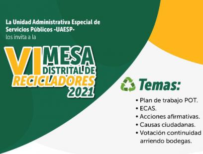 IV Mesa Distrital de Recicladores 2021