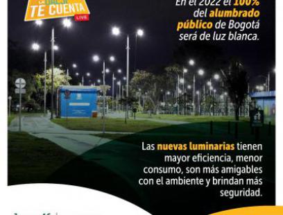 El alumbrado público de Bogotá será de luz blanca