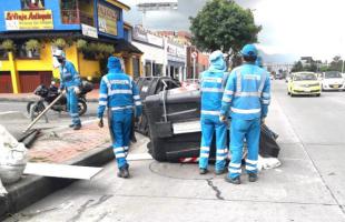 La UAESP supervisó operativos del servicio de aseo luego de las marchas