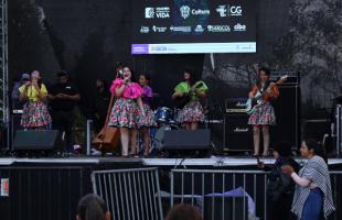  Conjunto de mujeres expositoras de Joropo, provenientes de Usaquén en Bogotá.