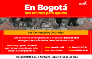 Bogotá se suma a la atención de las comunidades afectadas