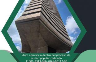 Auto admisorio dentro del proceso de acción popular radicado 11001-3343-066-2026-00147-00