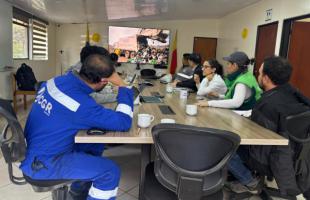 Consultores internacionales y equipos técnicos de la UAESP reunidos en el Relleno Sanitario Doña Juana.