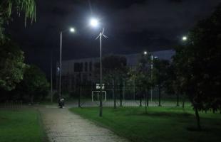 Imagen del Parque Los Chigüiros de Engativá, ubicado  En este entorno deportivo se instalaron nuevas luminarias y se mejoró el servicio de alumbrado público con la reposición cableado y bombillas que habían sido afectadas por hechos de vandalismo. 