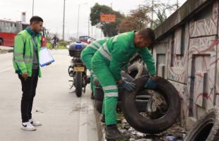 33 llantas fueron recuperadas del espacio público.