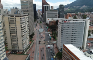 Panorámica de la carrera Séptima, Bogotá.