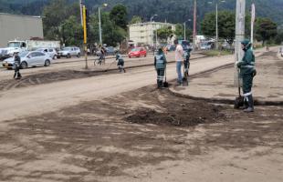 La carrera 7 fue una de las más afectadas por las lluvias del pasado sábado.