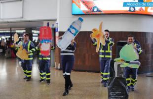 El llamado a reciclar en la Terminal de Transportes de Salitre