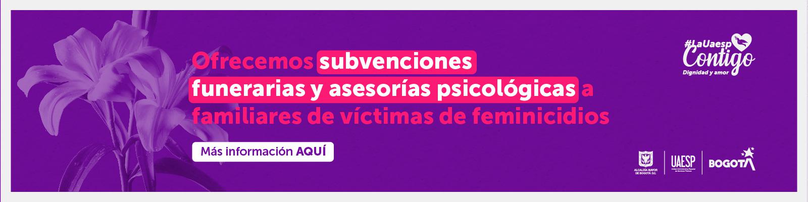 UAESP ofrece subvenciones funerarias a familiares de víctimas de presuntos feminicidios